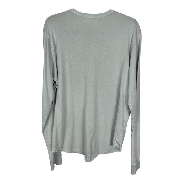 Buck Mason 100% Cotton Henley Shirt Long Sleeve Casual Gray Men's Size Medium - Picture 2 of 7